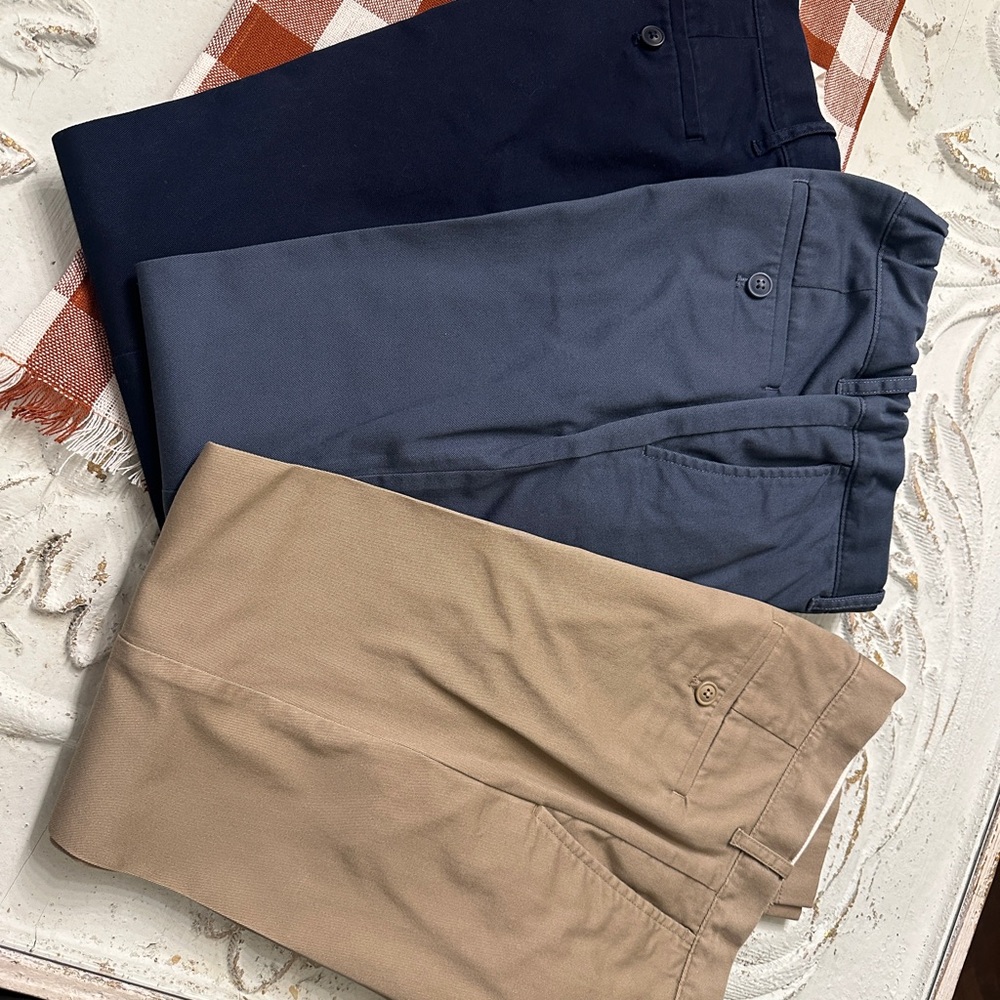 Crewcuts Kids Chinos - Navy, Gray, and Tan